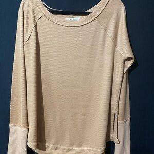 We The Free Tan Long Sleeve Top